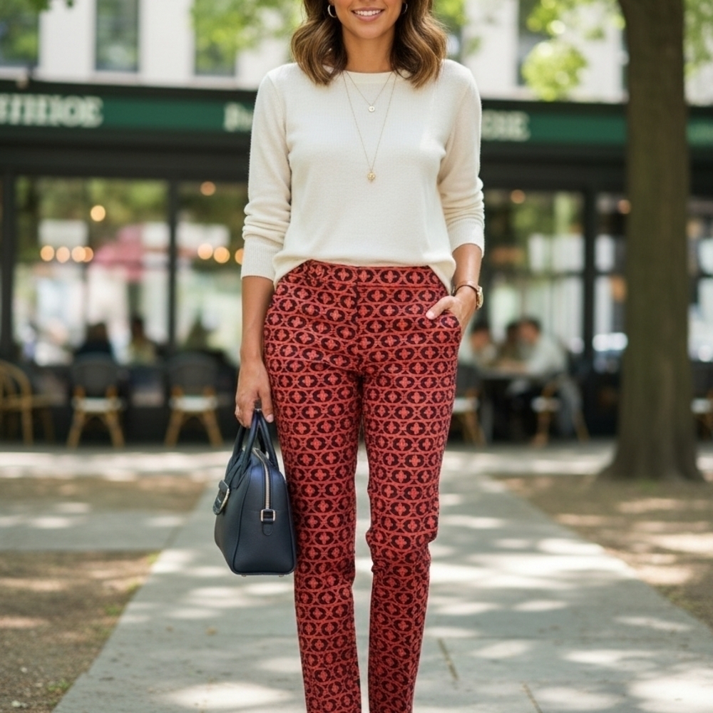 ​Boden Patterned Trousers - Excellent Used Condition - No Flaws